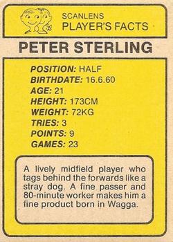 1981 Scanlens #90 Peter Sterling Back